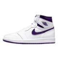 Tênis Air Jordan 1 High "Court Purple (W)" Feminino Branco / Roxo
