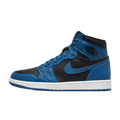 Tênis Air Jordan 1 High "Dark Marina Blue" Preto / Azul