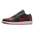 Tênis Air Jordan 1 Low "Bred Sail" Preto / Vermelho