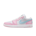 Tênis Air Jordan 1 Low "Paw Print" Rosa / Azul