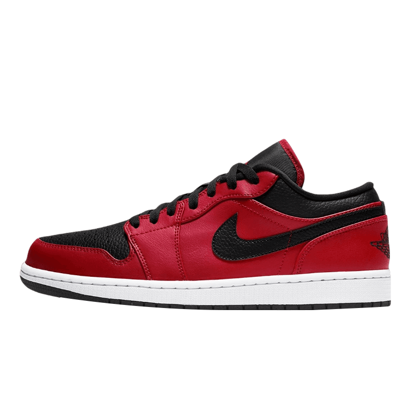 Tênis Air Jordan 1 Low "Gym Black Red Pebbled Swoosh" Vermelho / Preto