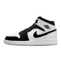 Tênis Air Jordan 1 Mid "Diamond" Branco / Preto