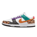 Tênis Dunk Low "Safari Mix Patchwork" Feminino Branco