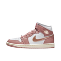 Tênis Air Jordan 1 Mid SE "Red Stardust White" Feminino Rosa