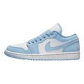Tênis Air Jordan 1 Low "Aluminium" Branco / Azul